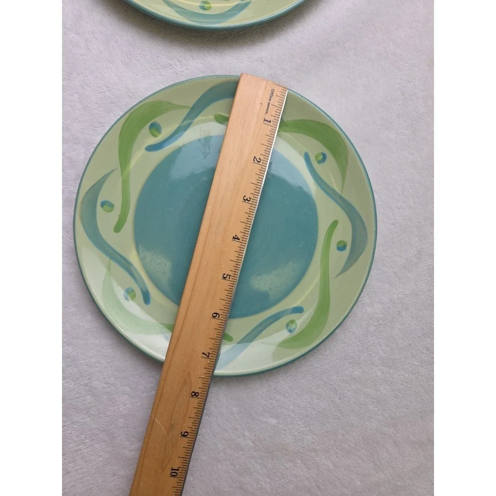 2‎ Southern Living At Home Gail Pittman Provence Swirls Dots Salad Plates